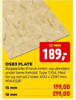 jem & fix OSB3 PLATE tilbud
