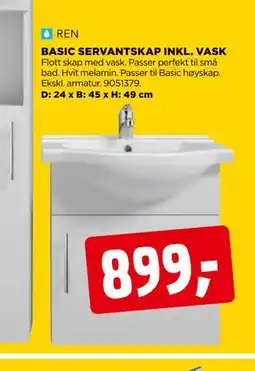 jem & fix BASIC SERVANTSKAP INKL. VASK tilbud