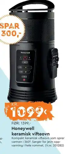 Mekk Honeywell keramisk vifteovn tilbud
