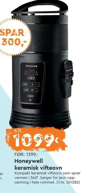 Honeywell keramisk vifteovn