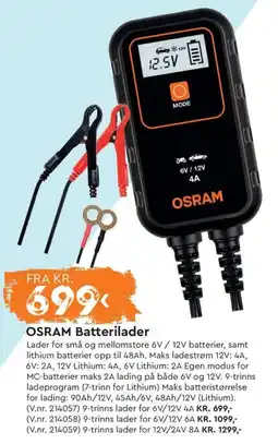 Mekk OSRAM Batterilader tilbud