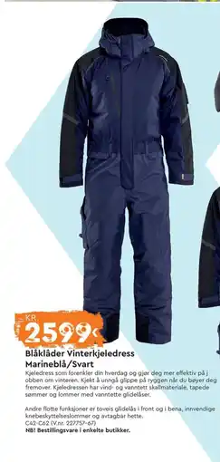 Mekk Blåklâder Vinterkjeledress Marineblå/Svart tilbud