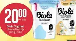 CC Mat Biola Yoghurt Naturell/vanilje , Tine tilbud
