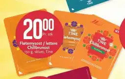 CC Mat Fløtemysost/lettere Chilibrunost , skivet, Tine tilbud