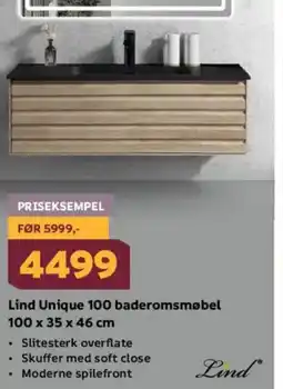 Megaflis Lind Unique 100 baderomsmøbel tilbud