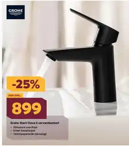 Megaflis Grohe Start Clova S servantbatteri tilbud