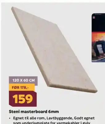 Megaflis Steni masterboard 6mm tilbud