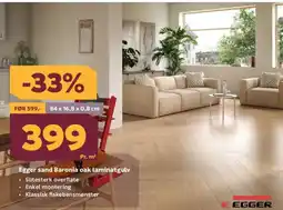 Megaflis Egger sand Baronia oak laminatgulv tilbud