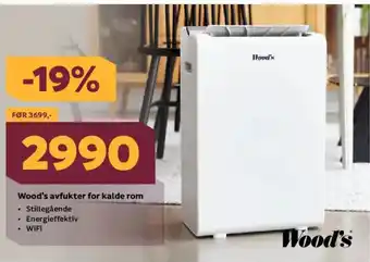 Megaflis Wood's avfukter for kalde rom tilbud