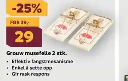 Megaflis Grouw musefelle 2 stk. tilbud