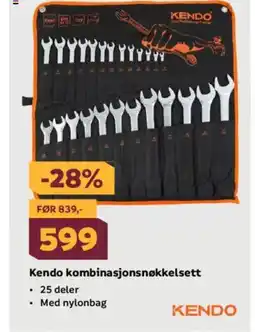 Megaflis Kendo kombinasjonsnøkkelsett tilbud