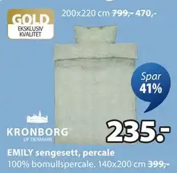 JYSK EMILY sengesett, percale tilbud