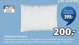 JYSK TVERFJELLET fiberpute tilbud