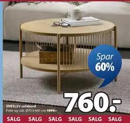 JYSK SNESLEV sofabord tilbud