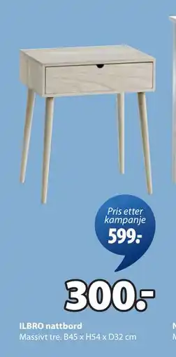JYSK ILBRO nattbord tilbud