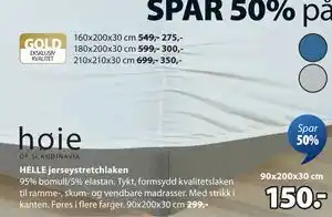 JYSK HELLE jerseystretchlaken tilbud