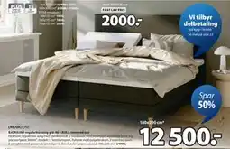 JYSK BJORSUND regulerbar seng grå-40 + KOLA overmadrass tilbud
