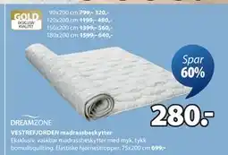 JYSK VESTREFJORDEN madrassbeskytter tilbud