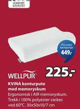 JYSK KVINA konturpute med memoryskum tilbud