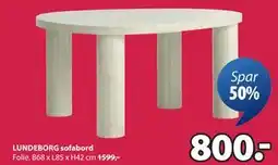 JYSK LUNDEBORG sofabord tilbud
