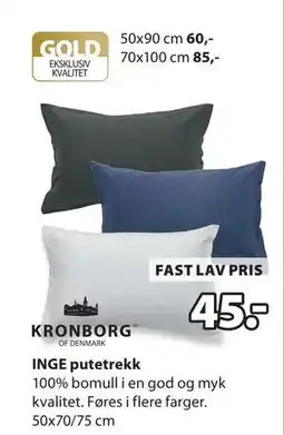 JYSK INGE putetrekk tilbud