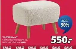 JYSK VILDSUND puff tilbud