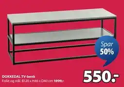 JYSK DOKKEDAL TV-benk tilbud