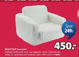 JYSK MONSTRUP barnestol tilbud