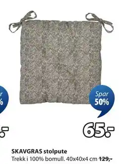 JYSK SKAVGRAS stolpute tilbud