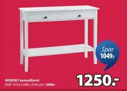 JYSK NORDBY konsollbord tilbud