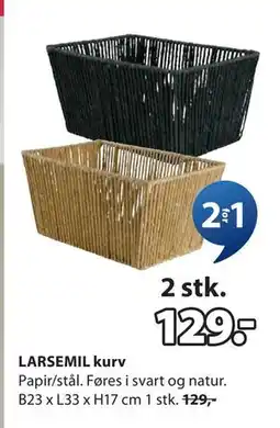 JYSK LARSEMIL kurv tilbud