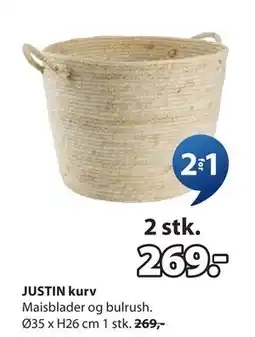 JYSK JUSTIN kurv tilbud