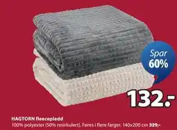 JYSK HAGTORN fleecepledd tilbud