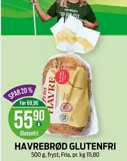 Kiwi HAVREBRØD GLUTENFRI tilbud
