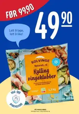 Rema 1000 RÅ VINGEKLUBBER tilbud