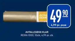 Rema 1000 AVFALLSSEKK KLAR tilbud