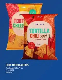 Coop Obs COOP TORTILLA CHIPS tilbud