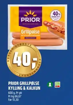 Coop Obs PRIOR GRILLPØLSE KYLLING & KALKUN tilbud