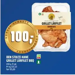 Coop Obs DEN STOLTE HANE GRILLET LÅRFILET BBQ tilbud