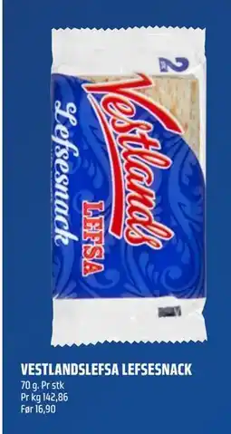 Coop Obs VESTLANDSLEFSA LEFSESNACK tilbud