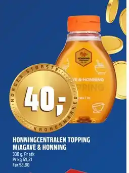 Coop Obs HONNINGCENTRALEN TOPPING M/AGAVE & HONNING tilbud