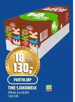 Coop Obs TINE SJOKOMELK tilbud