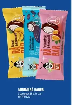 Coop Obs MINIMI RÅ BARER tilbud