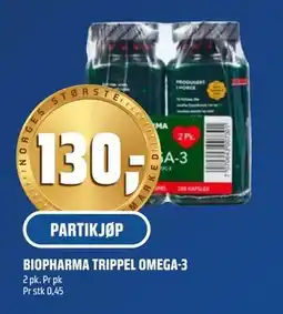 Coop Obs BIOPHARMA TRIPPEL OMEGA-3 tilbud