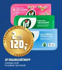 Coop Obs JIF ENGANGSVÅTMOPP tilbud