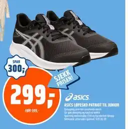 Coop Obs ASICS LØPESKO PATRIOT TIL JUNIOR tilbud