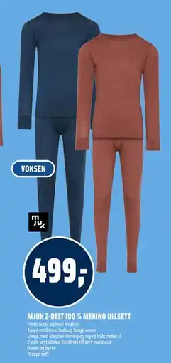 Coop Obs MJUK 2-DELT 100 % MERINO ULLSETT tilbud