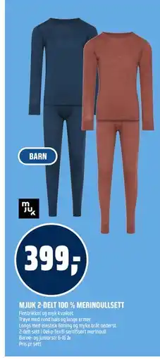 Coop Obs MJUK 2-DELT 100 % MERINOULLSETT tilbud