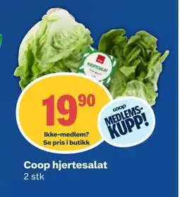 Coop Obs Coop hjertesalat, Medlemspris tilbud