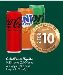 Jacobs Cola/Fanta/Sprite tilbud